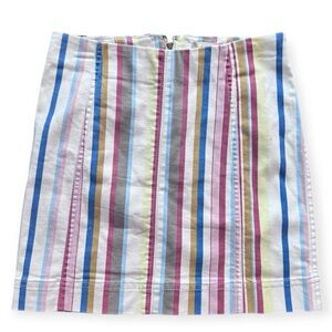 Altar'd State Colorful Striped Mini Skirt